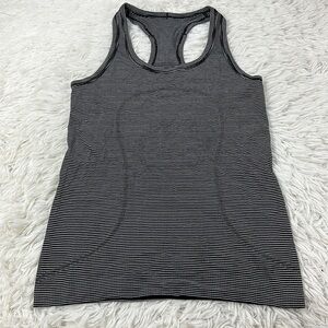 Lululemon Swiftly Tech Tank Hyper Stripe Black White